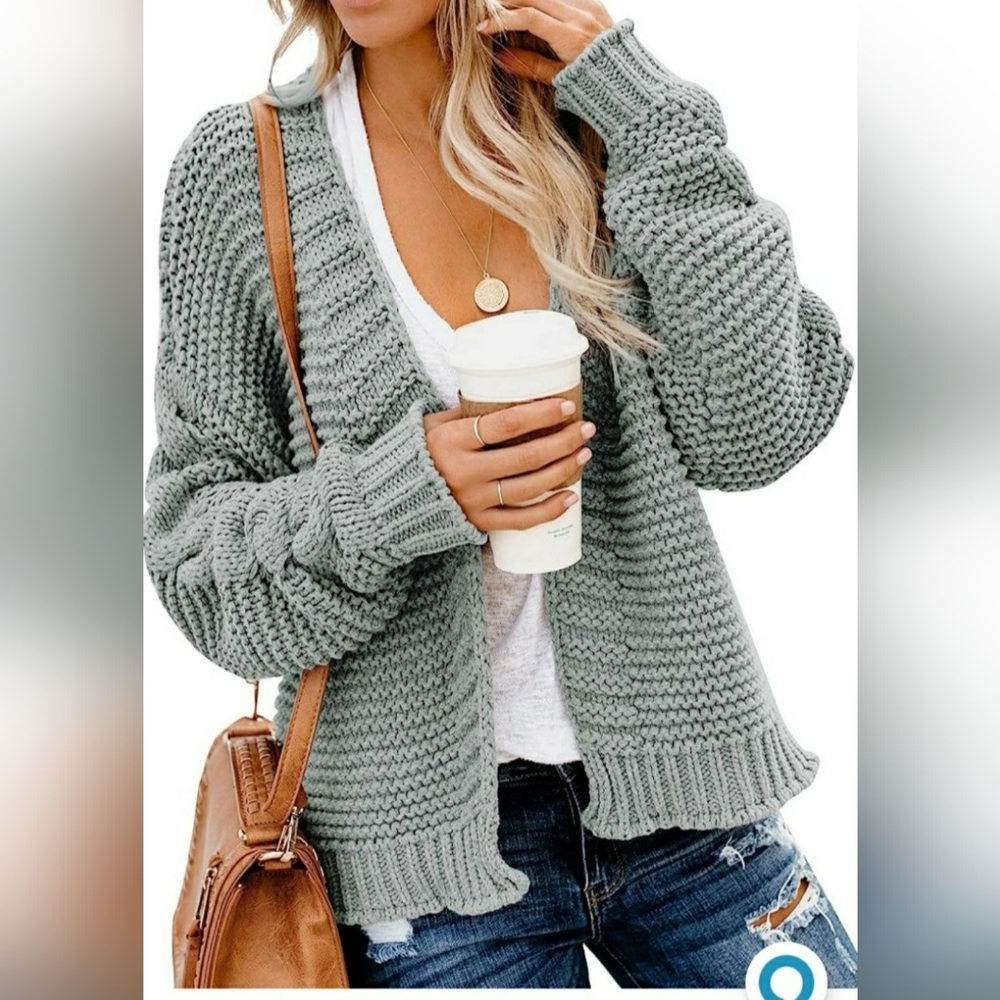 Amazon grey chunky cardigen